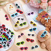 54Pcs 9 Colors Opaque Resin Cabochons RESI-SC0006-74-4