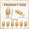 50Pcs Brass Screw Clasps KK-LP0001-95-2