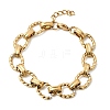 304 Stainless Steel Link Chain Bracelets for Women Men BJEW-L720-02G-4