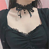 Polyester Flower Lace Bowknot Choker Necklaces for Women FS-WGE4196-01-1