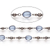 Soldered Handmade Oval Glass Beaded Chains CHC-G008-05B-02-1