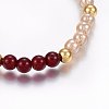 (Jewelry Parties Factory Sale)Glass Beads Stretch Bracelets BJEW-F339-02G-4