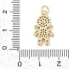 Rack Plating Brass Micro Pave Cubic Zirconia Pendants KK-H509-39G-01-3