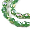Opaque Solid Color Electroplate Glass Beads Strands LS-EGLA-N013-P4mm-B04-3