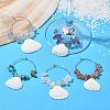 Natural Shell Wine Glass Charms AJEW-TA00019-2