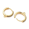 SHEGRACE Brass Micro Pave Clear Cubic Zirconia Hoop Earrings Findings XGR0154G-96G-2