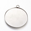 Tarnish Resistant 201 Stainless Steel Pendant Cabochon Settings X-STAS-T004-014-1