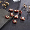 Chinese Style Alloy Enamel Beads ENAM-P160-21A-G-8