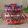 12Pcs Bohemian Style Cotton Cord Knitting Braided Anklet Sets FS-WGF0344-07-1