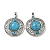 Synthetic Blue Turquoise Pendants G-Q158-03S-1