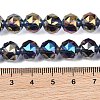 Transparent Electroplate Glass Beads Strands EGLA-N002-34C-B17-3
