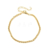 Brass Curb Chain Bracelets for Women BJEW-C140-14G-4