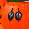 Alloy Glass Dangle Earrings FS-WGFE353-08-1