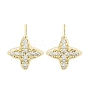 Brass Micro Pave Clear Cubic Zirconia Studs Earring for Women EJEW-S217-F02-1