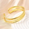 Brass Cuff Bangles for Women BJEW-F498-09G-3