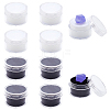 10Pcs 2 Colors Round Jewelry Clear Plastic Loose Diamond Storage Box CON-GF0001-15A-1