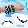 32Pcs 8 Styles Polyester & Spandex Cord Braided Bead Bracelets BJEW-TAC0064-5