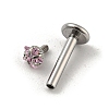 304 Stainless Steel Threaded Flatback Earrings LS-EJEW-NH0001-01A-01-2