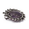 Natural Amethyst Pendants G-G983-01AS-01-4