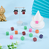 40Pcs Printed Opaque Acrylic Beads MACR-PA0001-86-4