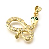Brass Micro Pave Cubic Zirconia Pendants KK-Q066-08C-G-2