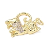Brass Micro Pave Cubic Zirconia Pendants ZIRC-I356-03G-02-2