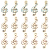 20Pcs Alloy Enamel Pendants ENAM-YW0006-34A-2