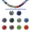30Pcs Pave Disco Ball Beads RB-YW0001-14A-5