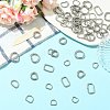 60Pcs 6 Styles 304 Stainless Steel D Rings STAS-CJ0003-36-6