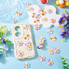 50Pcs 5 Colors Opaque Resin Cabochons RESI-TA0004-93-8