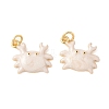 Brass Enamel Pendants KK-CJC0013-10G-01-RS-1