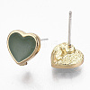 Alloy Enamel Stud Earring Findings X-PALLOY-N154-20B-3