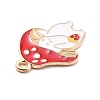 Autumn Theme Alloy Enamel Pendants X-ENAM-E361-07LG-4