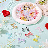 40Pcs 8 Colors Transparent Acrylic Beads OACR-TA0004-05-6