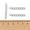 SHEGRACE Brass Pave Clear Cubic Zirconia Connector Charms XGRQ3P964-643P-3
