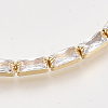 Adjustable Brass Cubic Zirconia Slider Bracelets X-BJEW-S142-01A-G-2