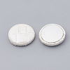 Imitation Leather Covered Cabochons WOVE-N006-02K-2