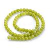 Natural Yellow Jade Beads Strands G-G598-6mm-YXS-2