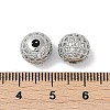 Brass Pave Clear Cubic Zirconia Beads KK-Q030-12P-3