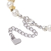 Natural Shell & ABS Plastic Imitation Pearl Beaded Bracelets BJEW-JB10555-4