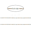 Rondelle Glass Beaded Link Chains CHS-G028-07G-04-2