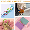 150Pcs 10 Colors Baking Paint Iron Loose Leaf Book Binder Hinged Rings AJEW-CA0005-36-7