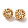 Rack Plating Brass Pave Cubic Zirconia Beads KK-M285-32C-KCG-1