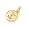 Brass Micro Pave Clear Cubic Zirconia Charms CU-CBA56CE-12G-I-2