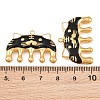 304 Stainless Steel Enamel Pendants SA-CBA033B-04G-01-3