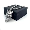 Vintage Punk 304 Stainless Steel Cow Devil Pendant Necklaces for Men QK5762-3