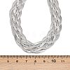 201 Stainless Steel Mesh Chain Necklaces NJEW-H085-01P-3