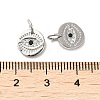 Brass Cubic Zirconia European Dangle Charms KK-K349-25P-3