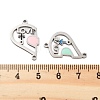 Valentine's Day 304 Stainless Steel Enamel Girll Boy Connector Charms STAS-Z078-15P-3