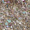 Full Rainbow Plated Transparent Electroplate Glass Beads EGLA-M030-02A-FR03-2